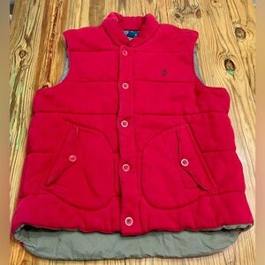 Polo by Ralph Lauren Red Vest With TAN isiade. (Vintage)